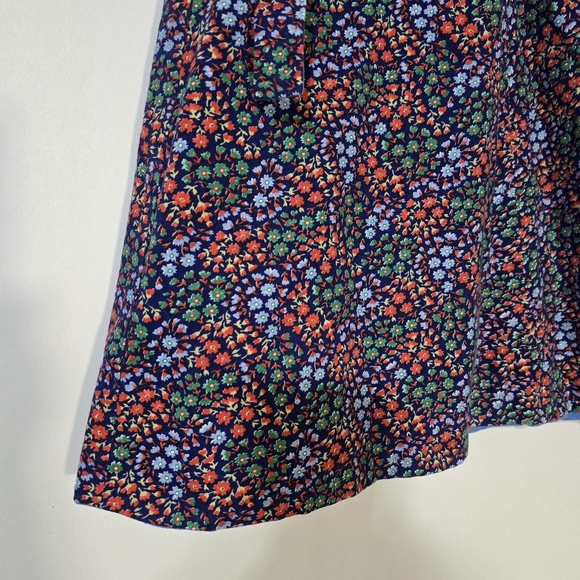 Vintage Floral Blue Wrap reversible Skirt - Picture 4 of 9